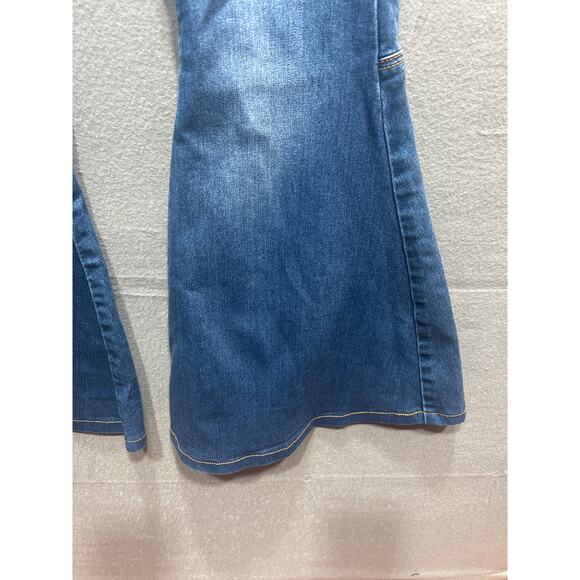 Free People Just Float On Flare Boho High Rise Denim Jeans Blue Womens Size 24 - Picture 6 of 11